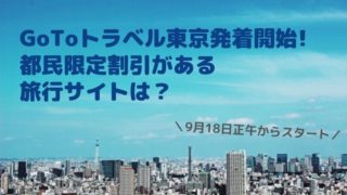 gotoトラベル東京都民限定割引
