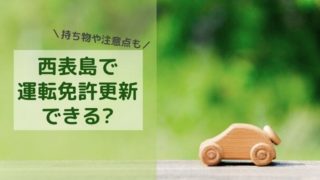 西表島での免許更新
