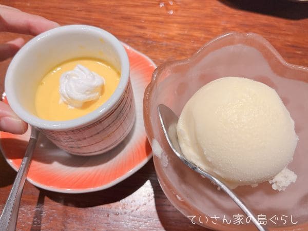 ふるさと亭のデザート